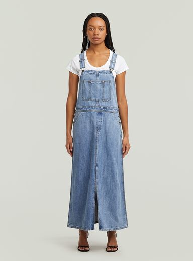 Vestido peto Skater Maxi Dungaree